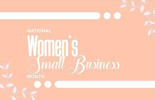 national women small business month vector