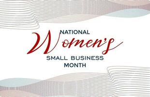 national women small business month vector