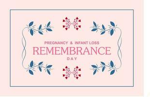 pregnancy and infant loss remembrance day vector