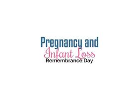 el embarazo y infantil pérdida remembranza día vector