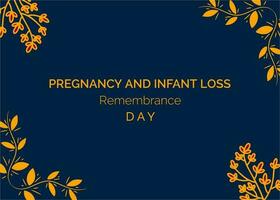 pregnancy and infant loss remembrance day vector