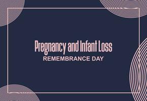 pregnancy and infant loss remembrance day vector