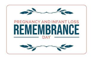 pregnancy and infant loss remembrance day vector