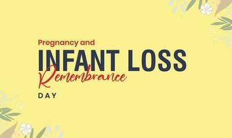 pregnancy and infant loss remembrance day vector