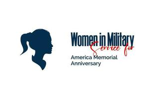 women in military service for america memorial vector