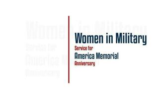 mujer en militar Servicio para America monumento vector