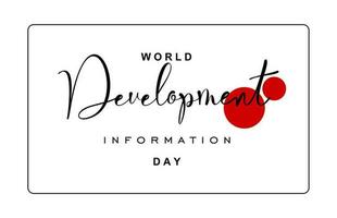 world development information day vector