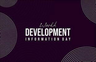 World Development Information... vector