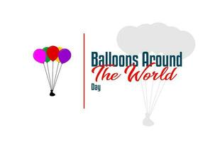 balloons around the world day vector