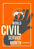 civil Servicio mes vector