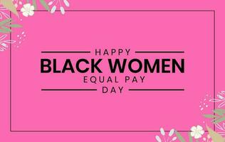 black women equal pay day vector