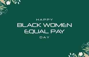 black women equal pay day vector