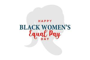 black women equal pay day vector