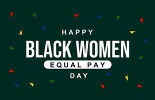 black women equal pay day vector