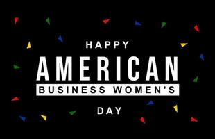 American Business Women Day vector