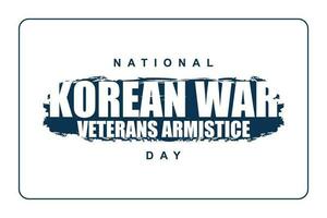 National Korean War Veterans Armistice Day vector