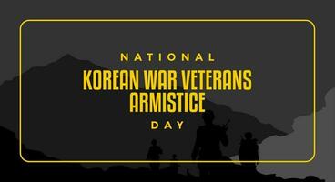 nacional coreano guerra veteranos armisticio día vector