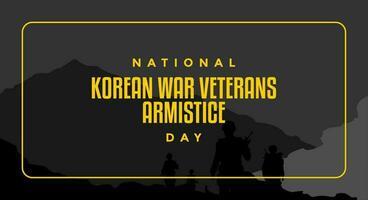 National Korean War Veterans Armistice Day vector