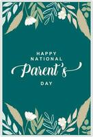 national parents day, background template Holiday concept vector