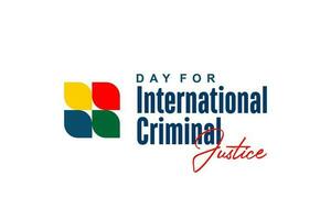 day for international criminal justice vector