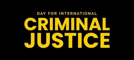 day for international criminal justice vector