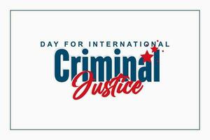 day for international criminal justice vector