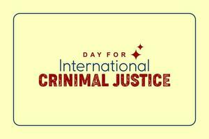 day for international criminal justice vector