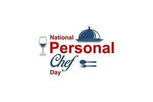 nacional personal cocinero día vector