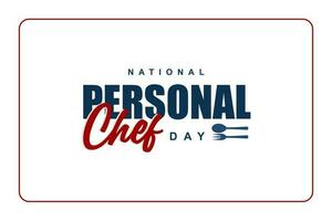 nacional personal cocinero día vector