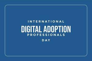 internacional digital adopción profesionales día vector