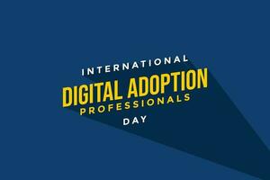 internacional digital adopción profesionales día vector