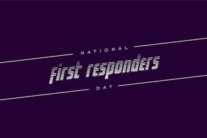 first responders day, background template Holiday concept vector