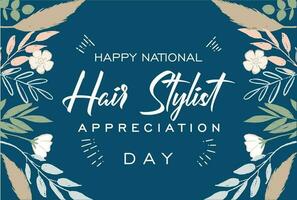 national hairstylist appreciation day vector