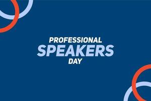 Professional Speakers Day, background template Holiday concept vector