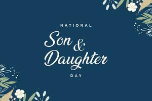 nacional hijo y hija día vector