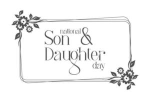 National Son and Daughter Day vector