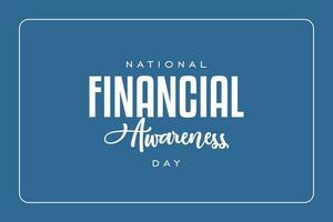 National Financial Awareness Day vector