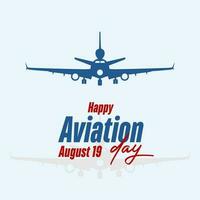 National Aviation Day vector