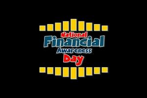 National Financial Awareness Day vector