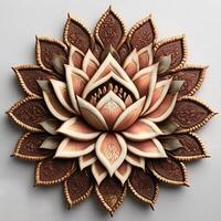 Lotus flower, paisley, Indian ornament, photo