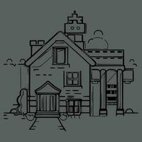 Line art House vector