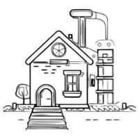 Line art House vector