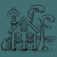 Line art House vector