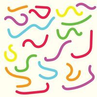 garabatear línea. divertido vistoso línea garabatear sin costura modelo. creativo minimalista estilo Arte antecedentes para niños o de moda diseño con básico formas sencillo infantil Escribiendo fondo. vector