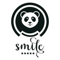 sonrisa panda t camisa diseño vector