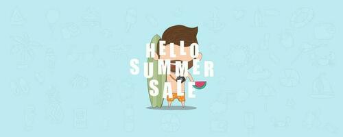 summer symbols and objects Vector design