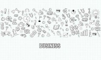 business planning doodles objects background., drawing by hand vector