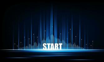 Abstract Door open start Light of technology background Hitech communication concept innovation background vector design.