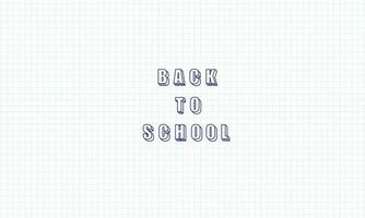 Blank white worksheet exercise book and back to school vector design.