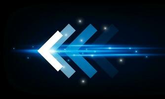 High speed concept Arrow Light out technology background Hitech communication concept innovation background, vector design